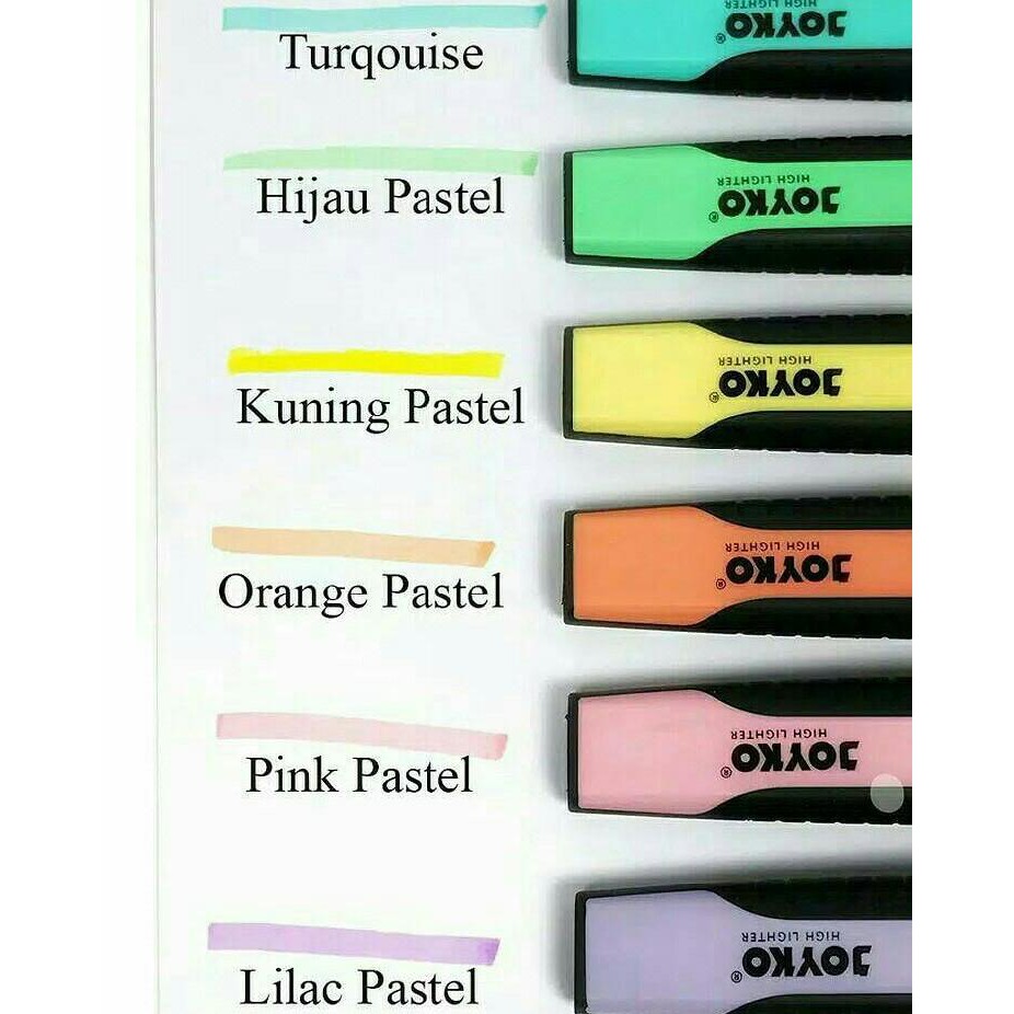 

Highlighter Joyko Pastel Vintage Basic Color - Penanda Joyko