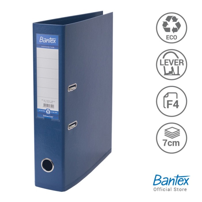 

LEVER ARCH FILE FOLIO 7 CM 1465 01 BANTEX BIRU / ORDNER