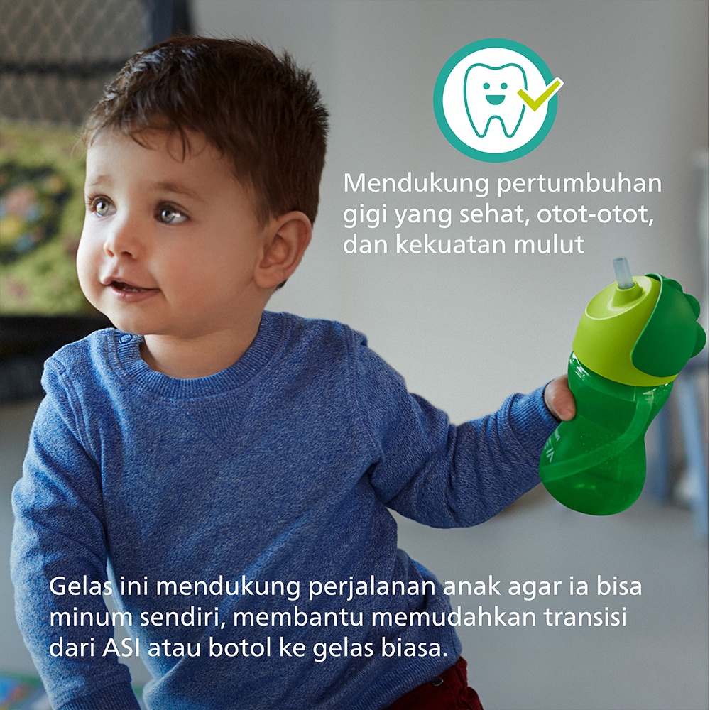 Philips Avent Straw Cup 300 ml Single Boy SCF798/01 Botol Minum Anak