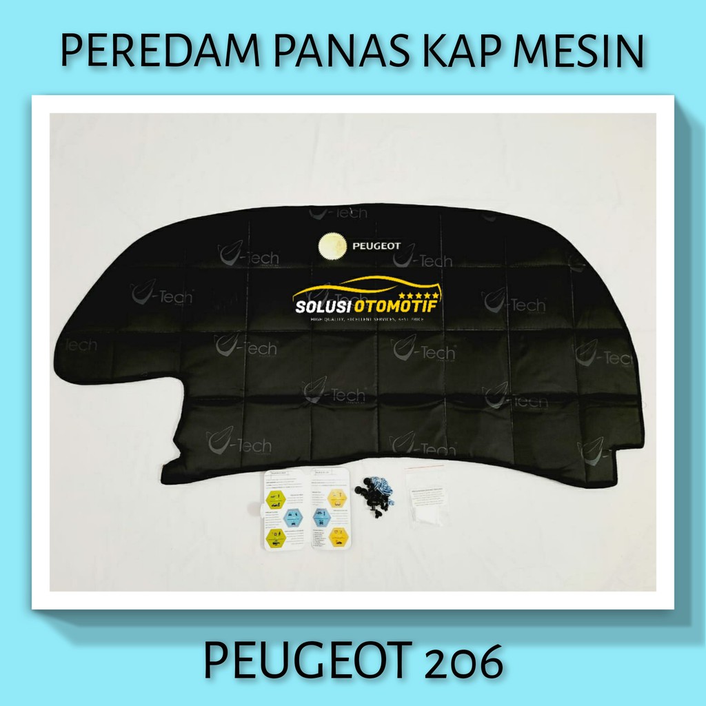 PEUGEOT 206 Peredam Panas Kap Mesin Mobil Aksesoris VTECH Ori
