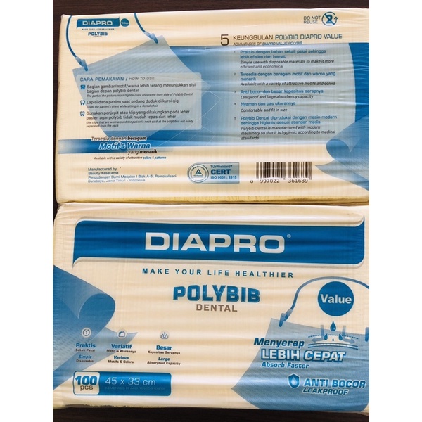 Polybib polibib dentalbib dental isi 100