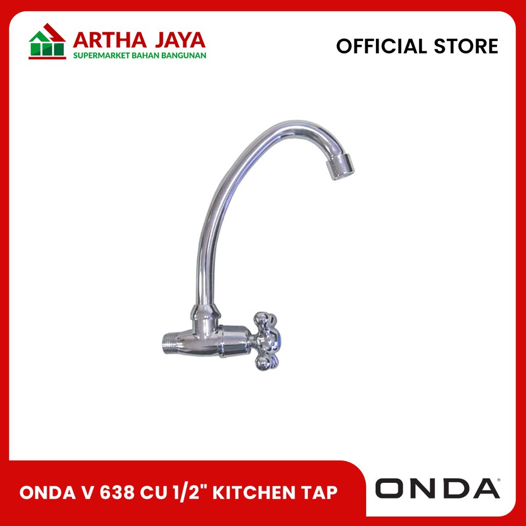 Onda V 638 Cu 1/2" / Kran Dapur Kran Angsa Cuci Piring