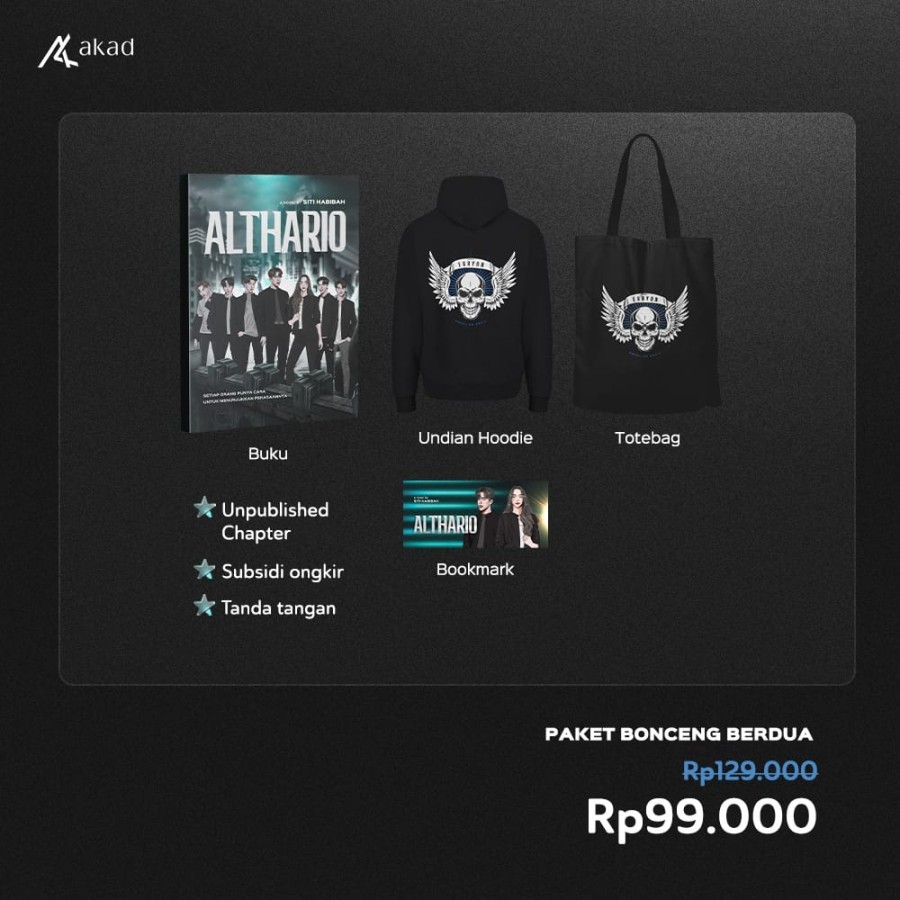 Novel ALTHARIO (paket bonceng berdua)