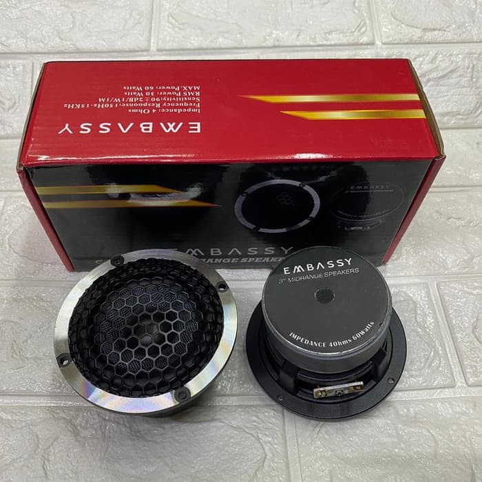 Speaker Midrange Embassy - 3 inch bahan logam
