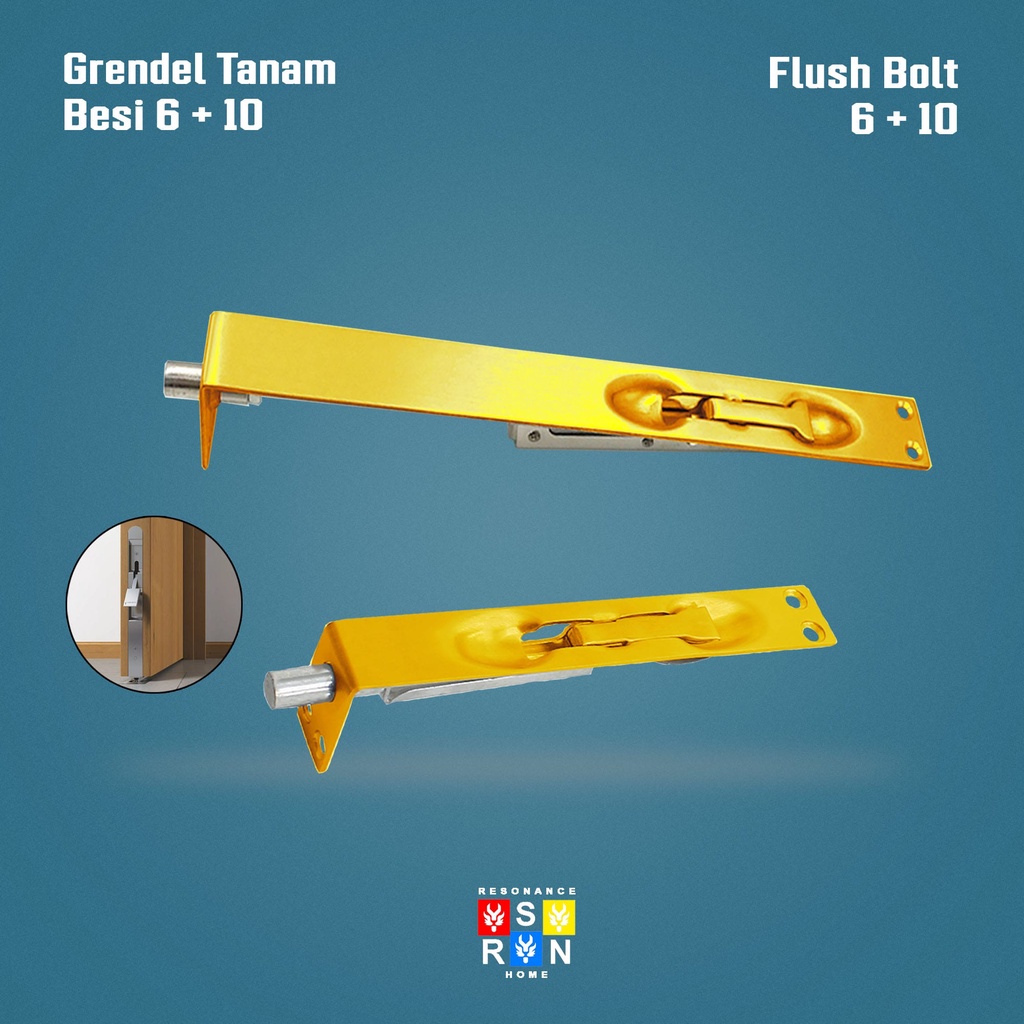 Grendel / Slot Tanam Set 6&quot;+10&quot; / Flush Bolt Resonance Home