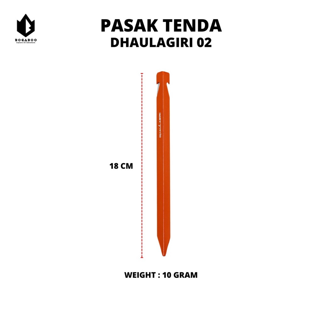 Pasak Tenda Dhaulagiri 02 - Pasak DH Lurus Isi 10Pcs