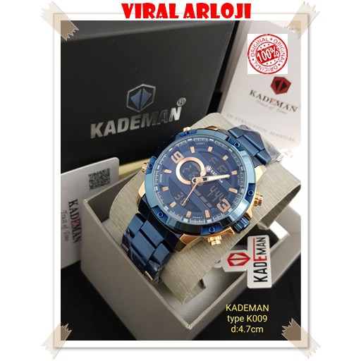 Jam Tangan Pria KADEMAN K009 doubletime original