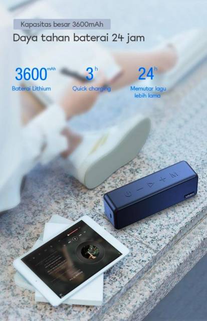 SPEAKER BLUETOOTH WATERPROOF IPX7 20W ULTRA BASS VIVAN VS20