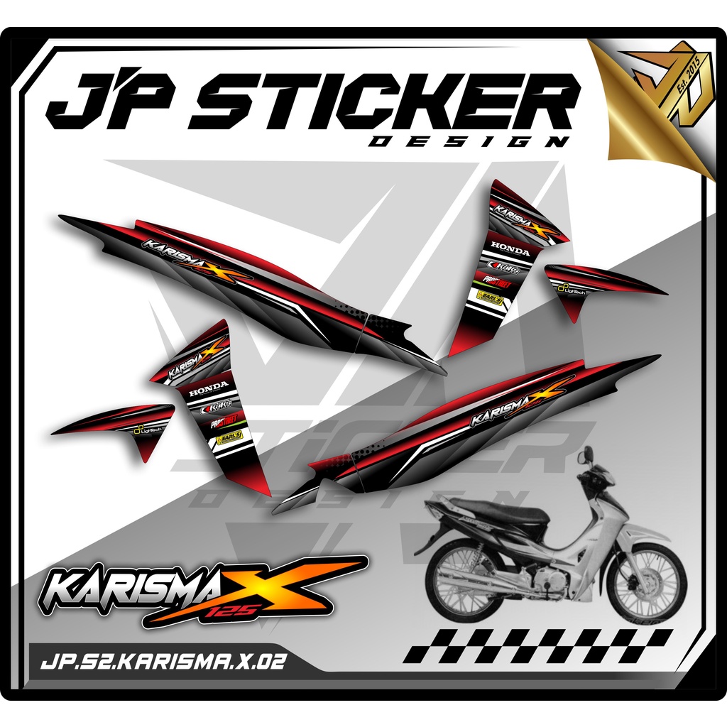 Sticker Striping Karisma - Sticker Motor Honda KARISMA X List Variasi Hologram (JP.S2) 02