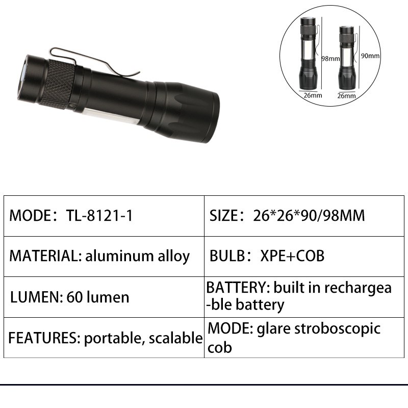 [DZS] SENTER SWAT LED MINI TERANG DICAS USB CHARGE POLISI Q5 SUPER