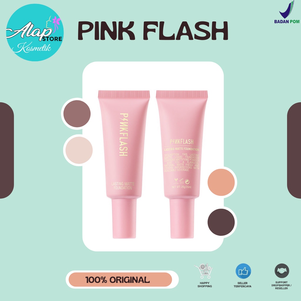 Pink Flash Oh Myself Weightless Long Lasting All-Day Tahan Air Matte Foundation 6 Colors