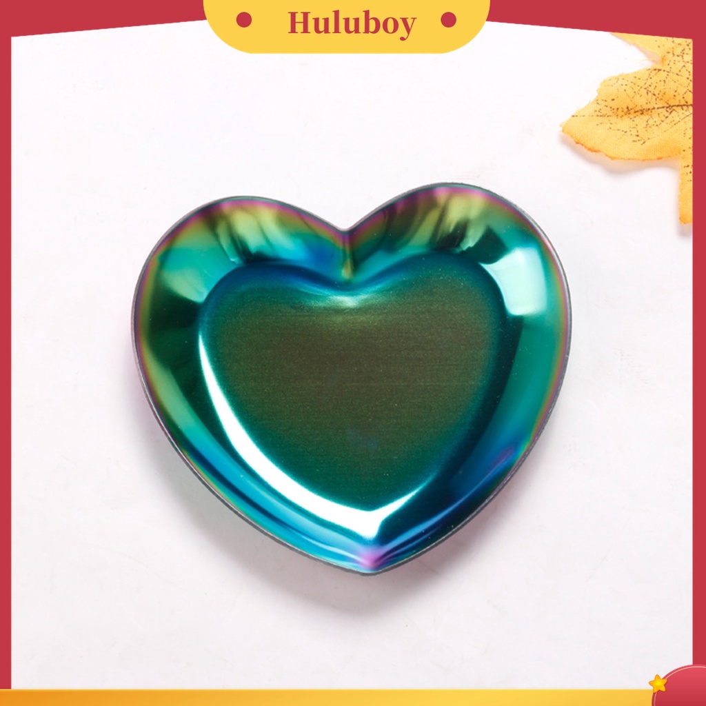 Huluboy Huluboy♡ Palet Display Bentuk Hati Bahan Stainless Steel Untuk Nail Art