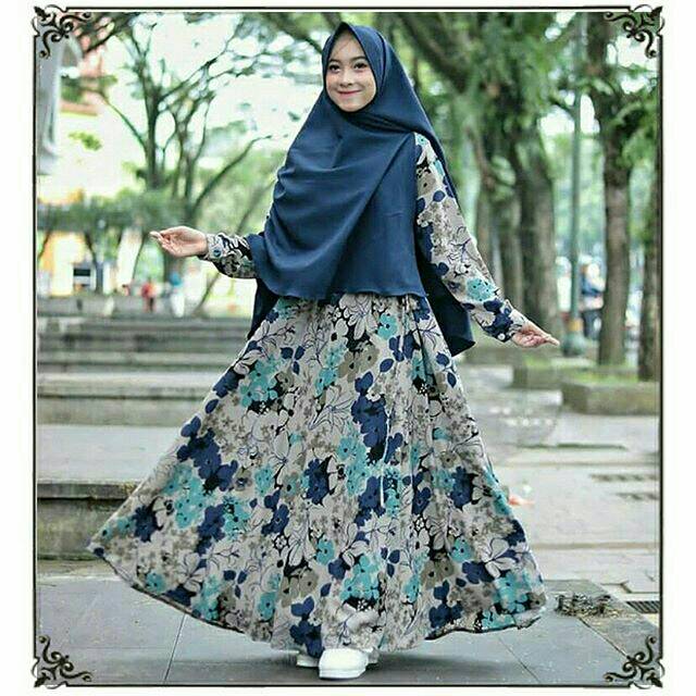 Gamis monalisa blueberry gamis murah gamis syar'i gamis muslimah gamis grosir