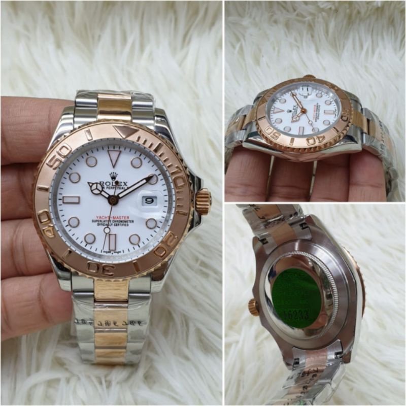 jam tangan pria rolex yatchmaster automatic stainless kualitas original
