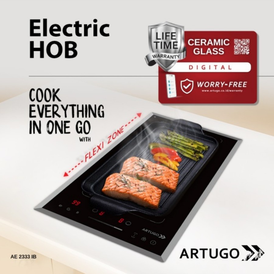 Artugo Built In Electric Induction Hob AE 2333 IB Glass Ceramic