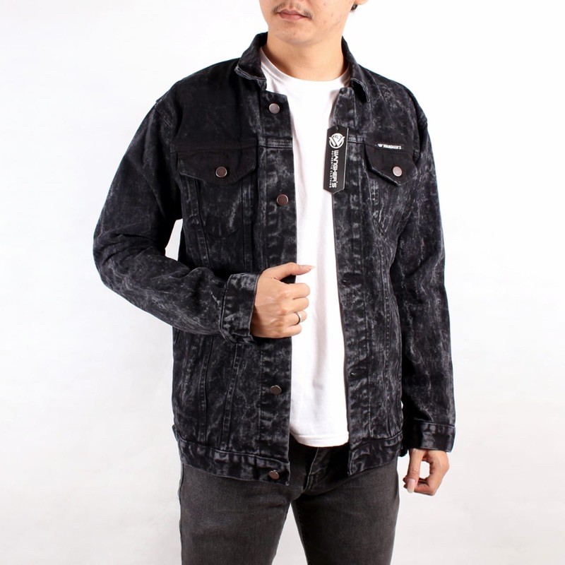 Jaket Jeans Sanwash Original-Black sanwash