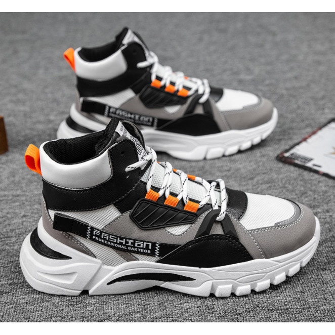 Sepatu Cowok Terbaru Men Pria New Arrival Shoes Keren K8Z7 Trend High Top Sakteboot Sneakers