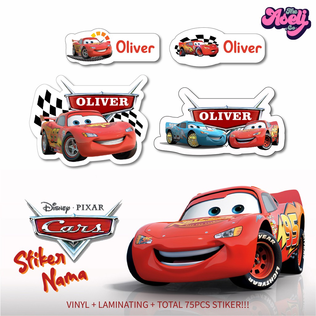 

STIKER NAMA TEMA CARS McQUEEN