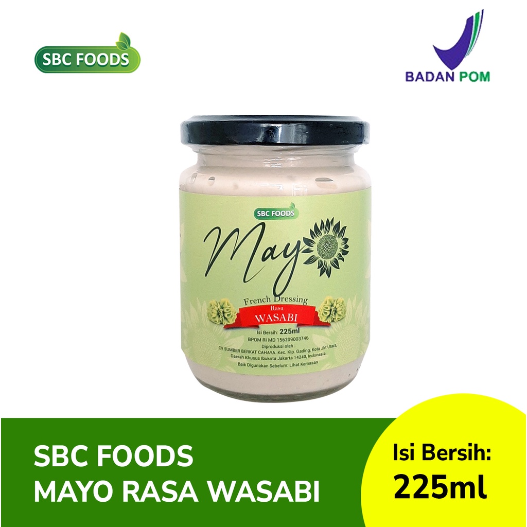 

SBC MAYO Mayonaise Eggless Creamy Rasa Wasabi 225 mL