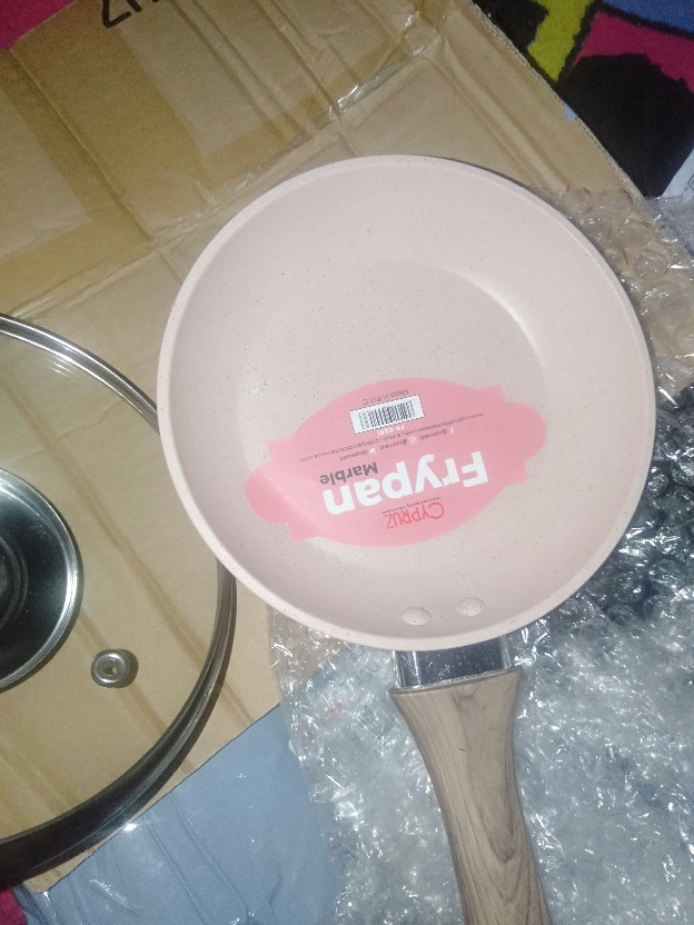 Frying Pan Fry Pan Panci Wajan Kuali Marble Anti Lengket Dengan Tutup Cypruz Brand Belgium.