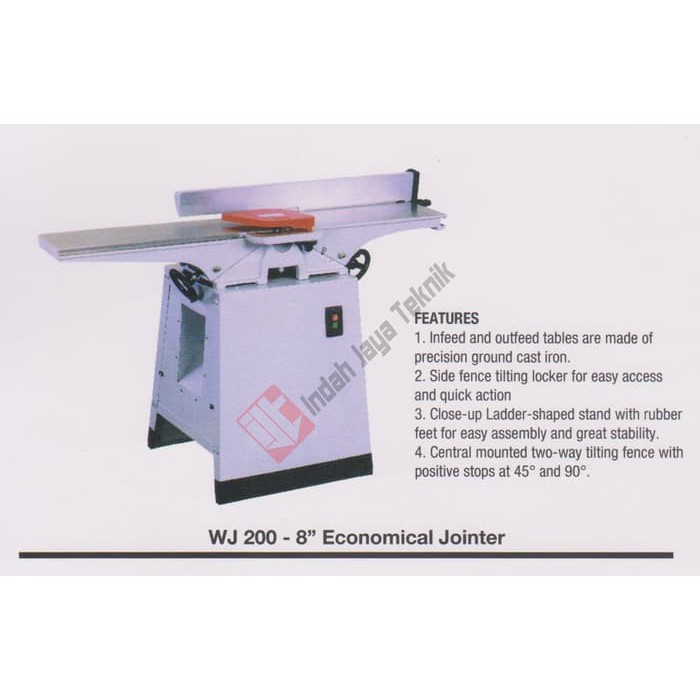 Wood Jointer Oscar 8" WJ-200 / Mesin Jointer