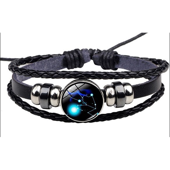 ⭐Gogoland⭐ A004 GELANG ZODIAK GLOW IN THE DARK GELANG UNISEX GELANG WANITA PRIA GELANG KOREA COD-3