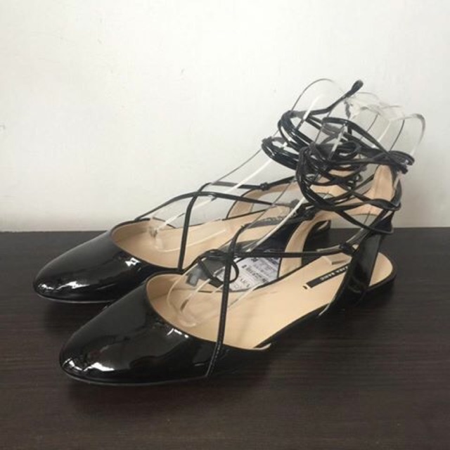ZARA black flat shoes original