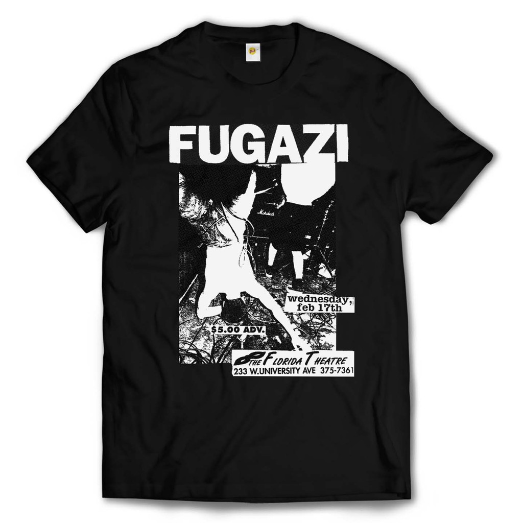 FUGAZI--Kaos band punk-Hardcore / Premium Shirt/ Tag MerchCons - HITAM