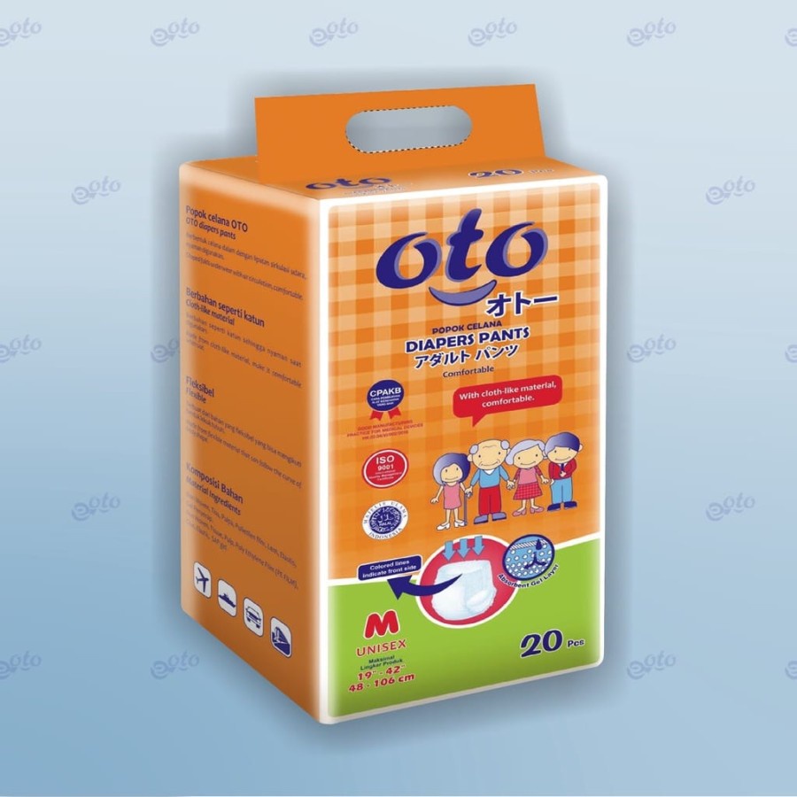 OTO Diapers Adult Pants / Popok Dewasa model Celana size M isi 20 pcs