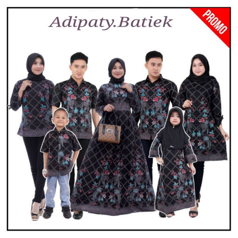 COUPLE BATIK KELUARGA || SETELAN COUPLE BATIK AYAH IBU ANAK CEWEK COWOK || COUPLE BATIK FAMILY GAMIS