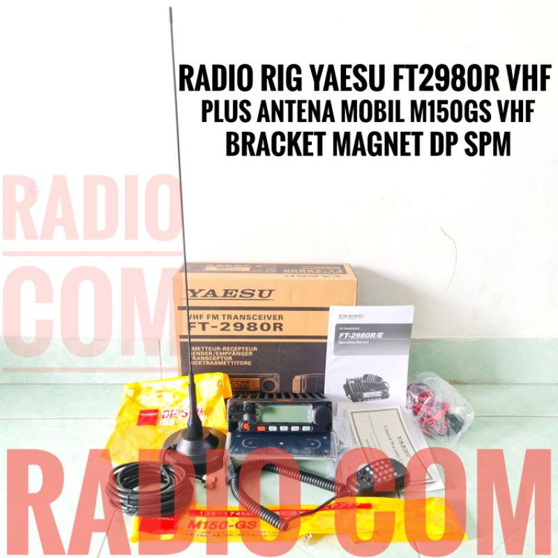 RIG YAESU FT2980 FT-2980R VHF PLUS PAKET RADIO RIG MOBIL YAESU FT2980 PLUS ANTENA MOBIL - RIG YAESU FT2980R VHF PLUS ANTENA M150 GS VHF BRACKET MAGNET DP SPM