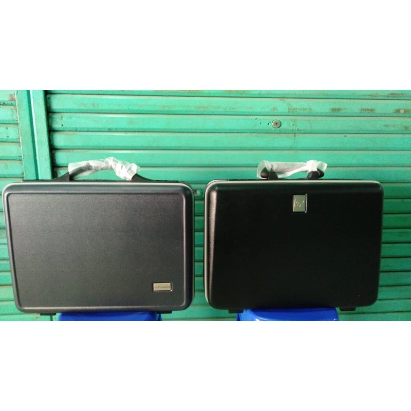 Tas kerja kantor dokumen hardcase koper fiber uang President uk 18 inch double kunci lock bahan besi