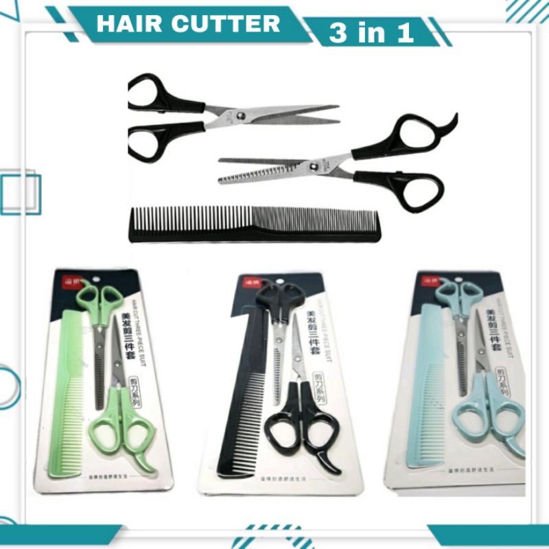 Paket Grooming Kucing Hemat 1 Set / 3 In 1  / gunting kucing anjing / Sisir Kucing anjing