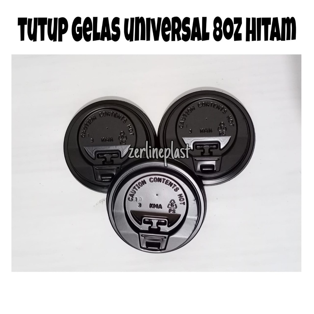 Tutup Gelas Paper UNV 8oz (HITAM)