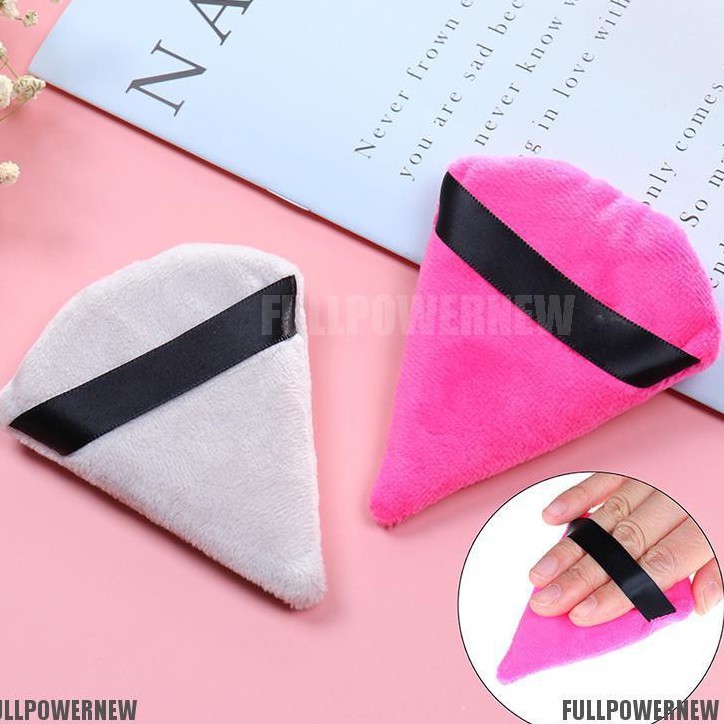 Spons Puff Mini Bentuk Segitiga Bahan Velvet Untuk Makeup