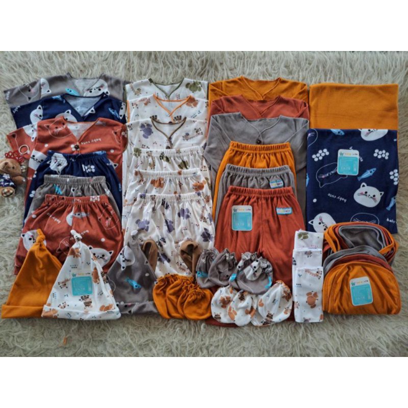 35pcs Paket Komplit Combo korean dan Turkis baju bayi baru lahir, 3-6 dan 6-12 bulan celana singlet sarung tangan topi SNI Sale 9.9