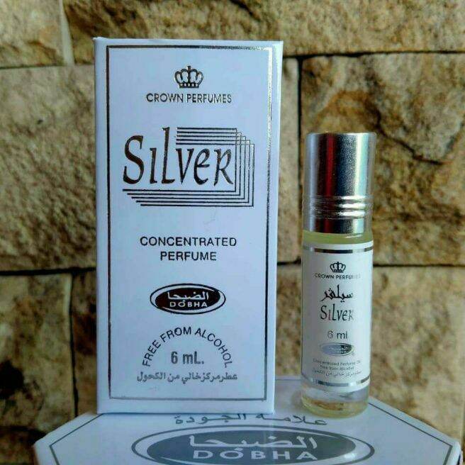 SILVER Parfum DOBHA Kemasan 6ml Minyak Wangi Roll On Non Alkohol