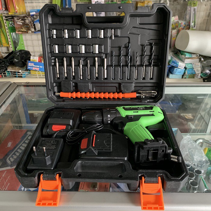 Mesin Bor Beton Baterai 32v Kin Power Cordless Set