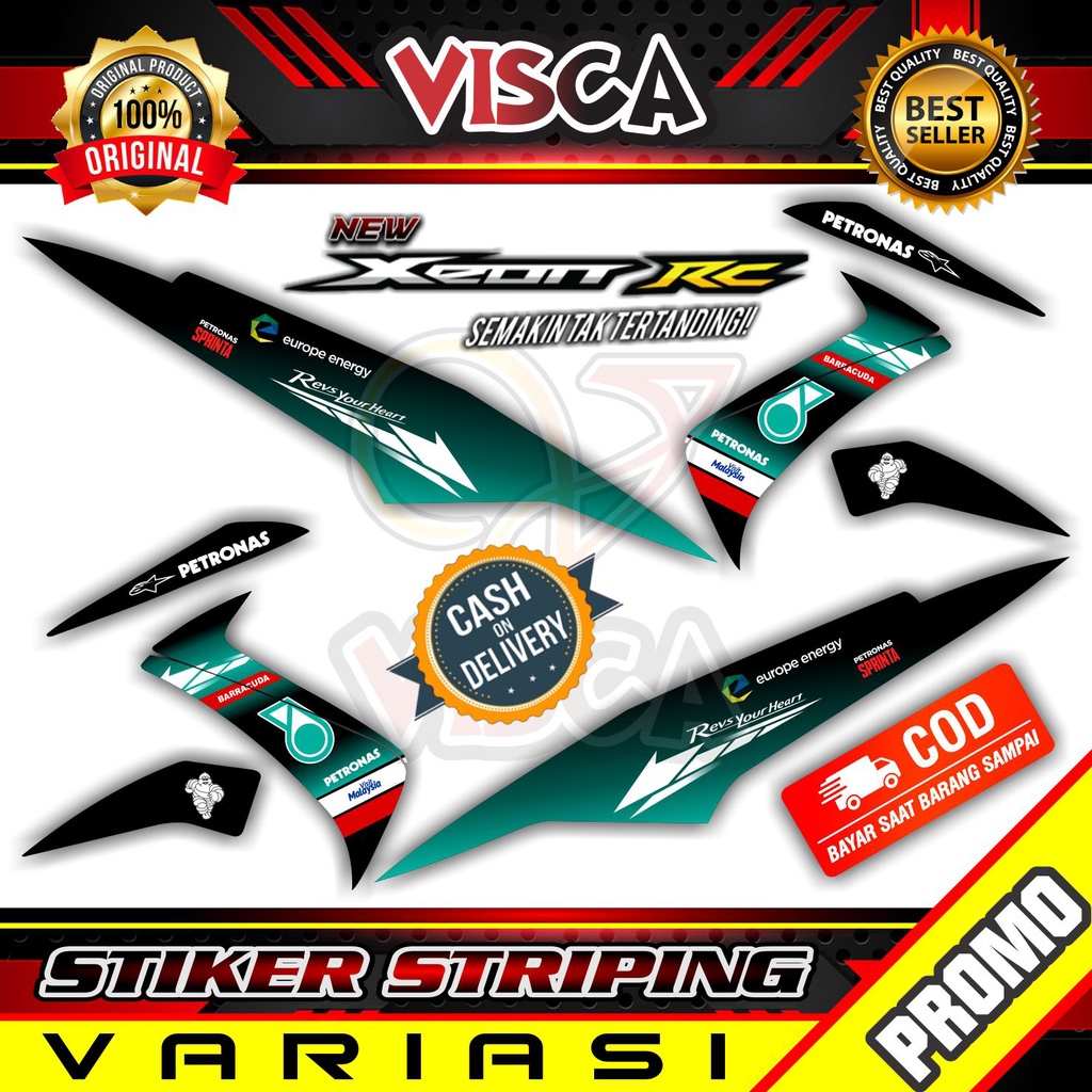 Striping Xeon Rc Karbu - Stiker Sticker Striping Variasi Lis Yamaha Xeon Rc Karbu - Striping Hologra