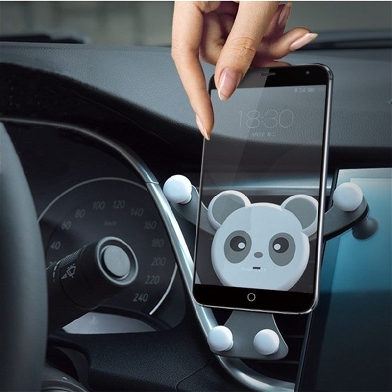 Car Phone Holder Outlet Ac Kartun Phone Holder Dekorasi Mobil Bingkai Navigasi Ponsel Onderdil Otomatis