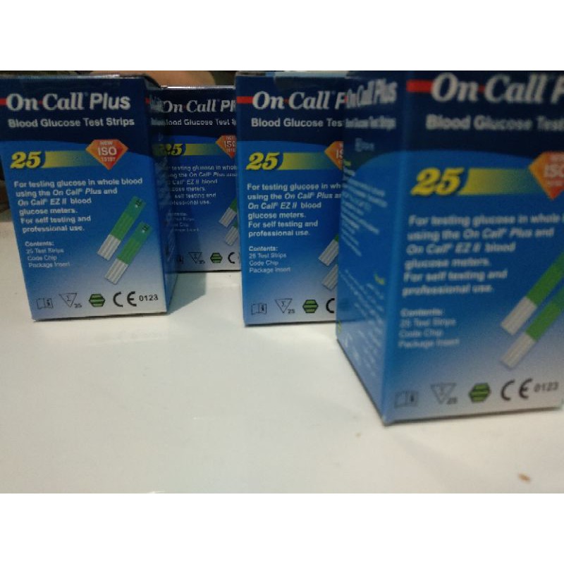 Original Stik Gula darah On Call Plus isi 25Bentuk Tube Exp Baru