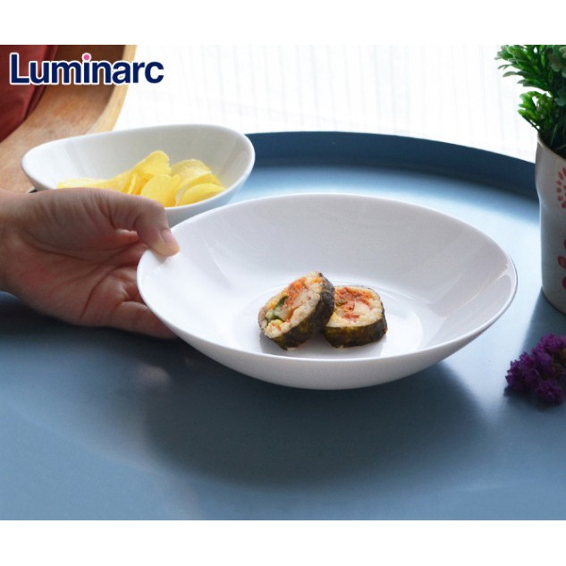 Luminarc Piring Sushi 20cm/Piring Kaca / Piring Makan / Plate Luminarc Piring Pasta/Piring Deep Soup