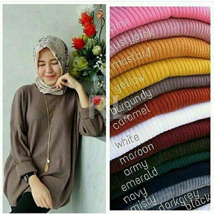 Boxy sweater blouse /atasan wanita -NGROS