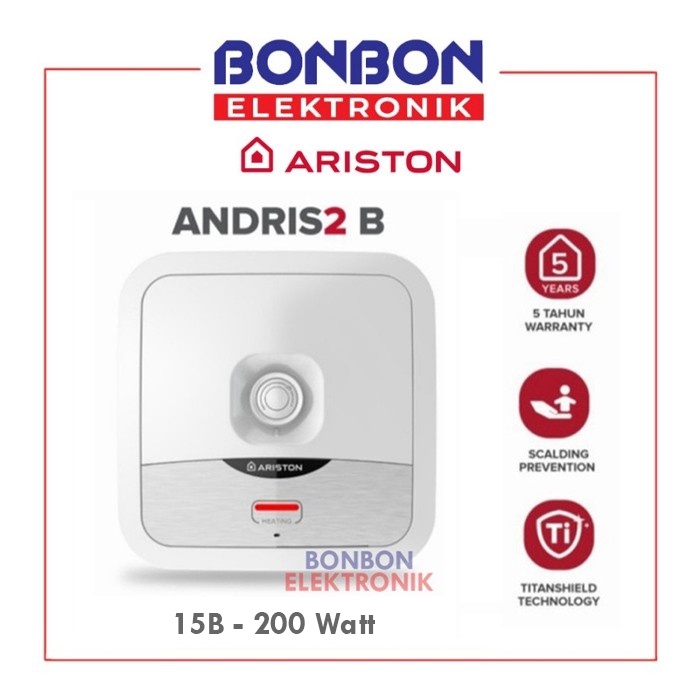 Ariston Water Heater 15 Liter ANDRIS 2 15B / ANDRIS2 AN2 15 B 15L 200W