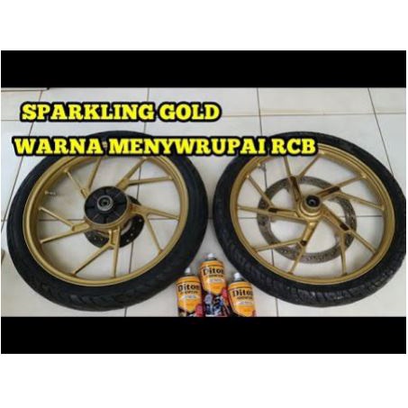 Pilox Diton Premium Sparkling Gold 9223 Emas Metalik 400ml Cat Pilok Pylox Mas Metallic Metalic Velg Sepeda Motor Vario