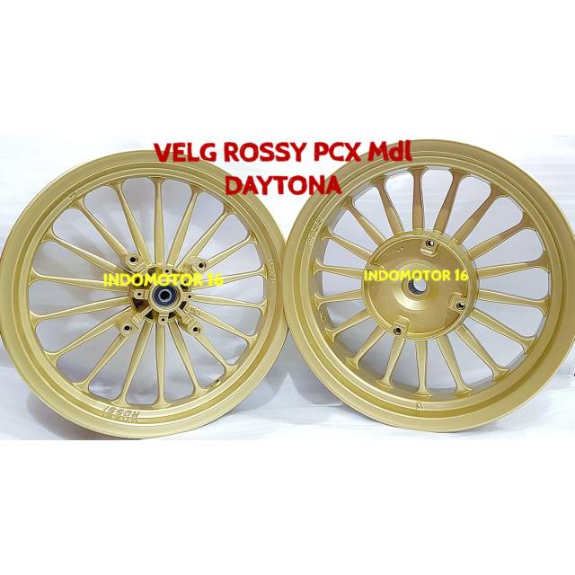 Velg Pcx Lokal Rossy Model Daytona Gold Shopee Indonesia