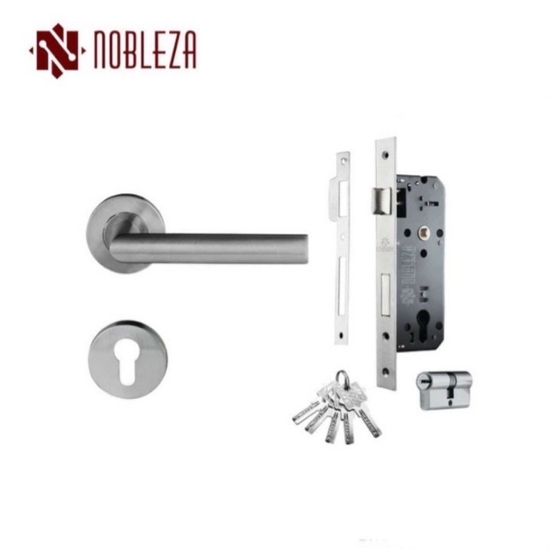 Pintu Gagang / Handle Nobleza Antares SS Rosette Stainless Set