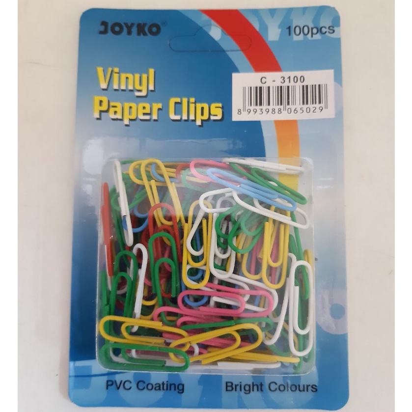 

Paper Clips Warna Joyko C-3100 Isi 100 pcs/Penjepit Kertas/Klip Kertas/Clip 100pcs