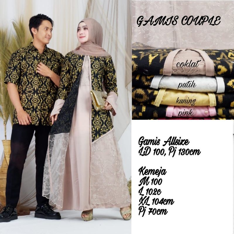 Sarimbit couple batik murah gamis outer