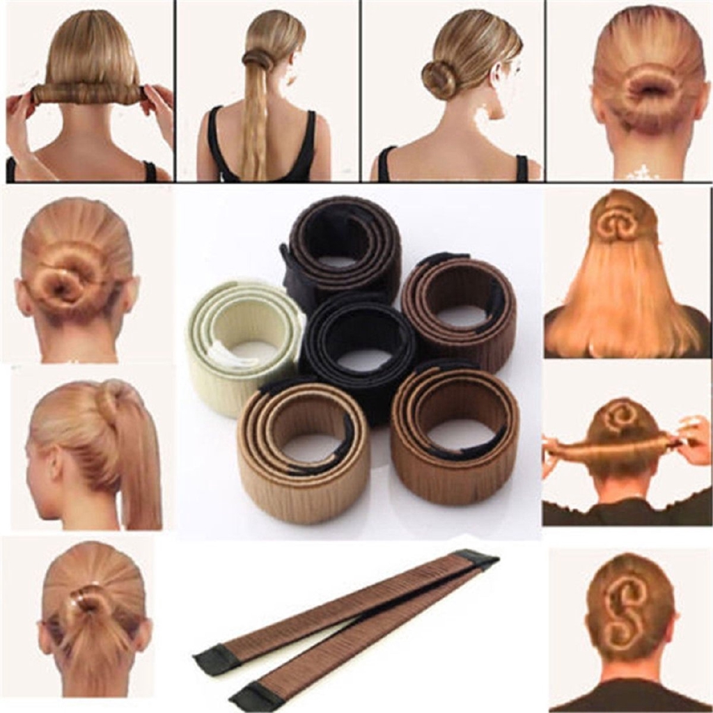 Women Twist Hair Bun Maker Donut Styling Braid Holder Accessory